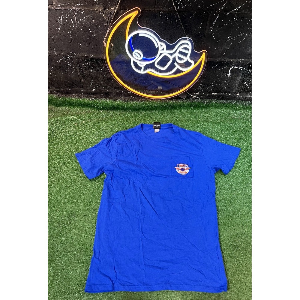 Harley Davidson Double Sided Blue Graphic‎ Print Tee Mens XL Orlando Florida